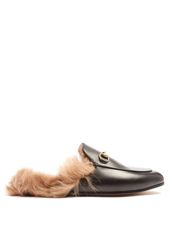 Princetown shearling-lined leather loafers | Gucci | MATCHESFASHION.COM US