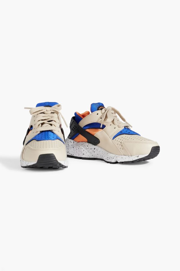 Air Huarache perforated leather, shell and rubber sneakers
