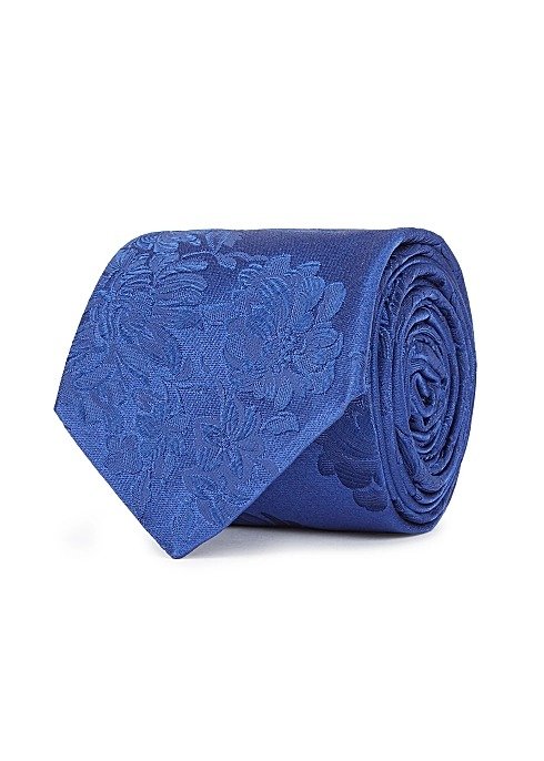 蓝色印花领带 多色可选