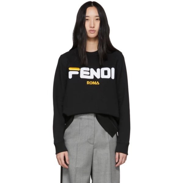Black 'Fendi Mania' Sweatshirt