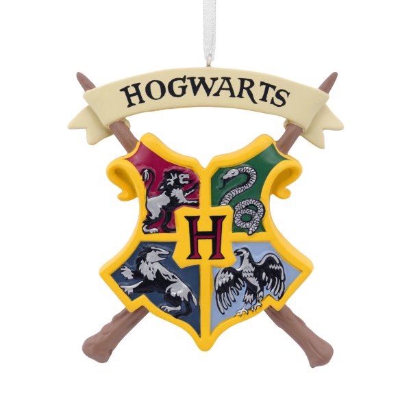 Harry Potter Hogwarts Crest Christmas Ornament, 0.29lbs