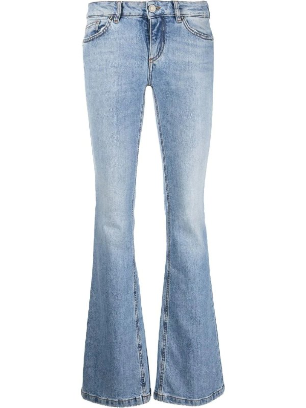 flared low-rise jeans