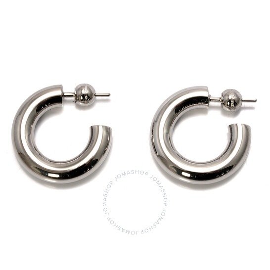 Ladies Palladium-plated Hoop Earrings