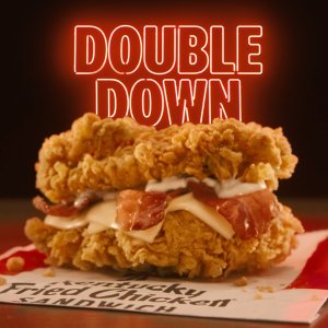 KFC 经典Double Down 炸鸡汉堡限时回归