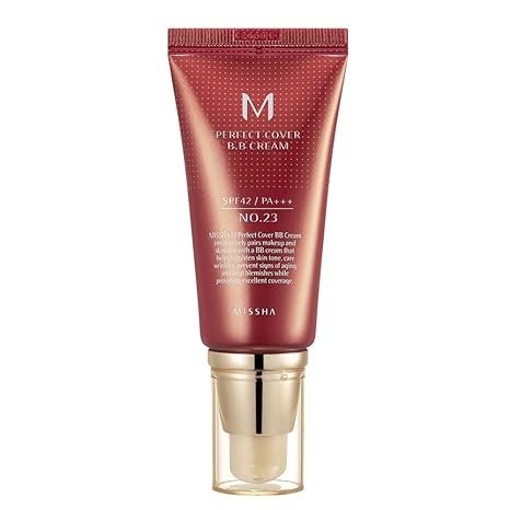 MISSHA M Perfect BB Cream No.23 Natural Beige for Light with Neutral Skin Tone SPF 42 PA +++ 1.69 Fl Oz