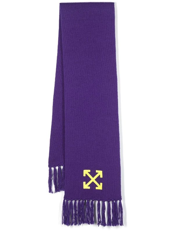 Arrows-print wool scarf