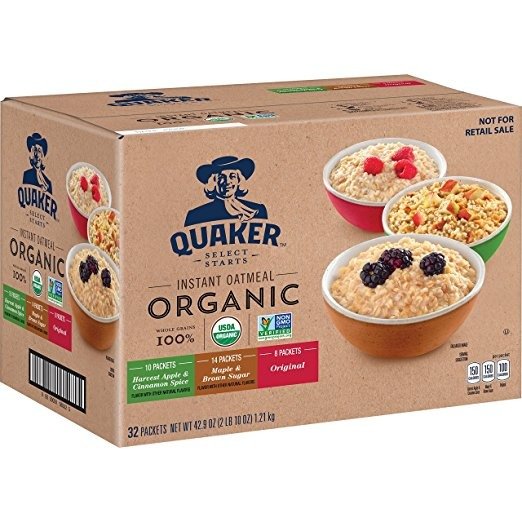 Organic Instant Oatmeal, Variety Pack, 32 Count