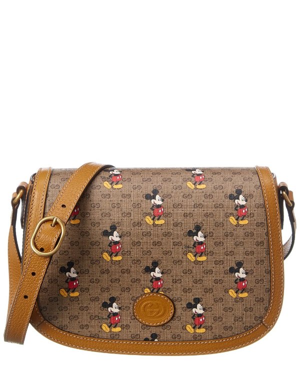 x Disney Small Canvas & Leather Shoulder Bag