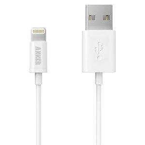 Anker Apple MFi Certified Lightning to USB Cable (3ft / White)