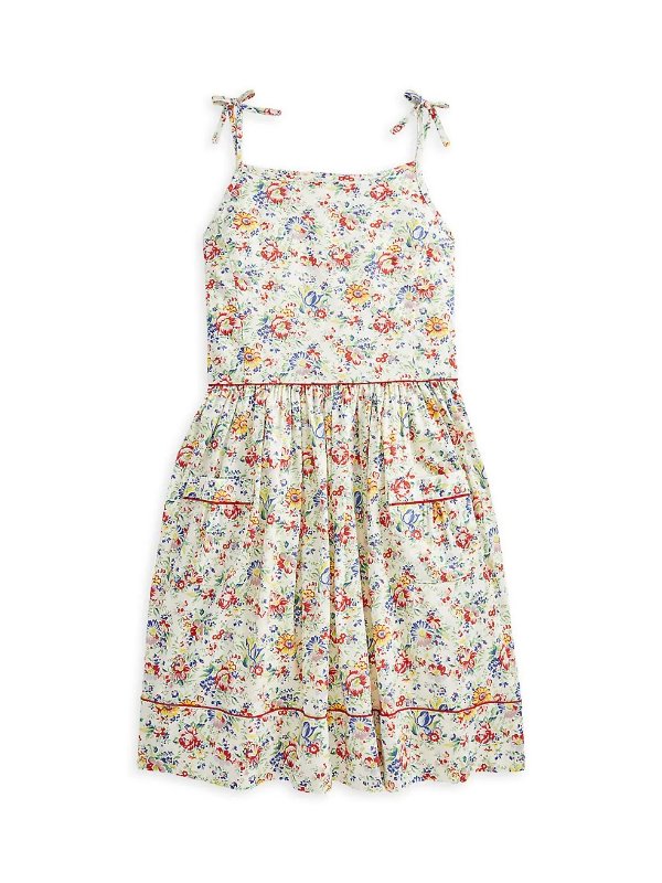 Little Girl's & Girl's Floral Cotton Dress