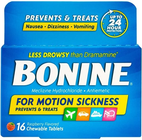 Motion Sickness Tablets-Raspberry-16 ct., Multicolor (27516)