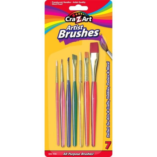 - Angled, Narrow, & Wide All Purpose Artist Brushes, 7 Count
