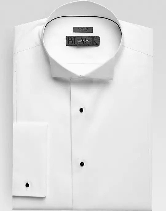 BLACK by Vera Wang Bib Front Formal Shirt, White - Men's Shirts | Men's Wearhouse