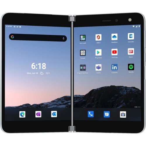 Surface Duo 256GB (Unlocked) Folding 2 Screen Smartphone, Glacier - TGM-00001
