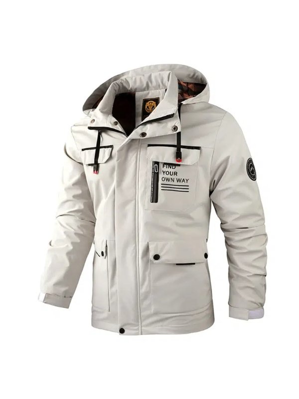 New Men's Fashion Casual Windbreaker Bomber Jacket, Autumn Outdoor Waterproof Sports Jacket | Shop The Latest Trends | Temu