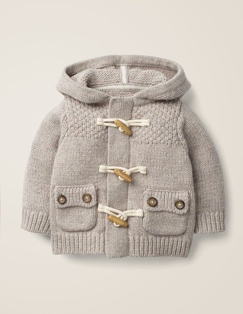 Knitted Duffle Jacket - Grey Marl | Boden US