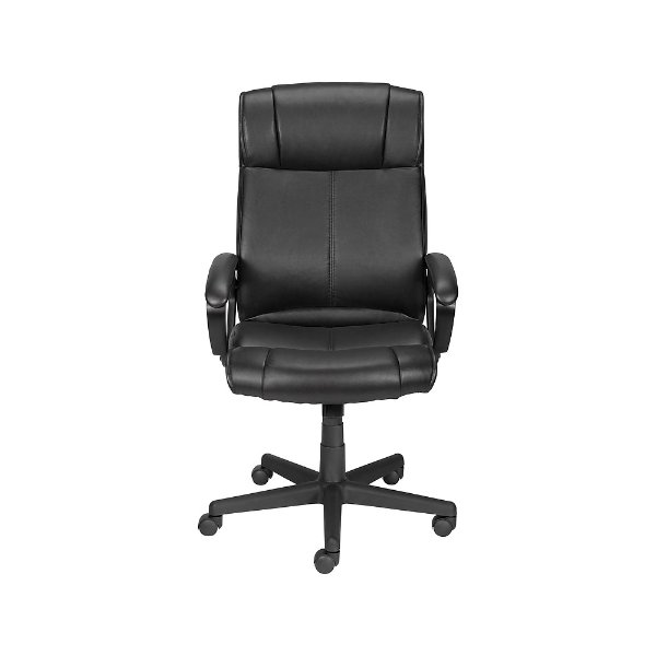 s Turcotte Luxura Faux Leather Computer and Desk Chair, Black