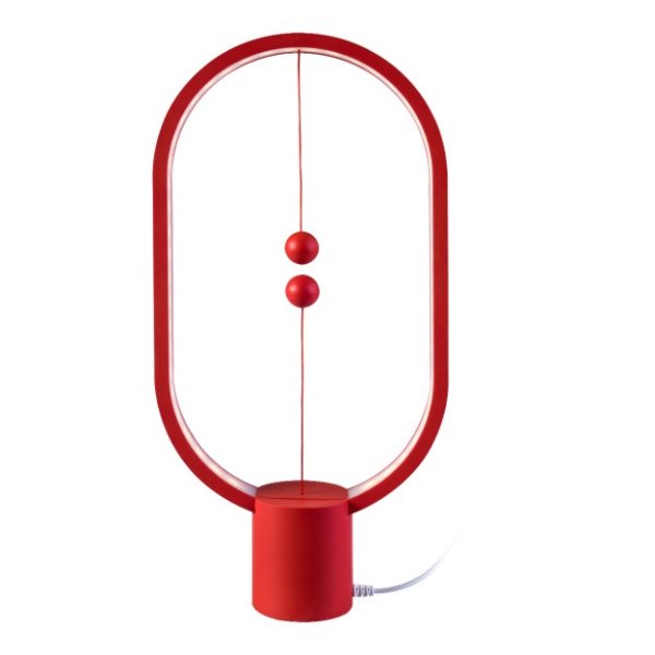 ALLOCACOC Lightweight Magnetic Switch in Mid Air USB Powered LED Heng Balance Lamp #Red Red Dot Award Winner