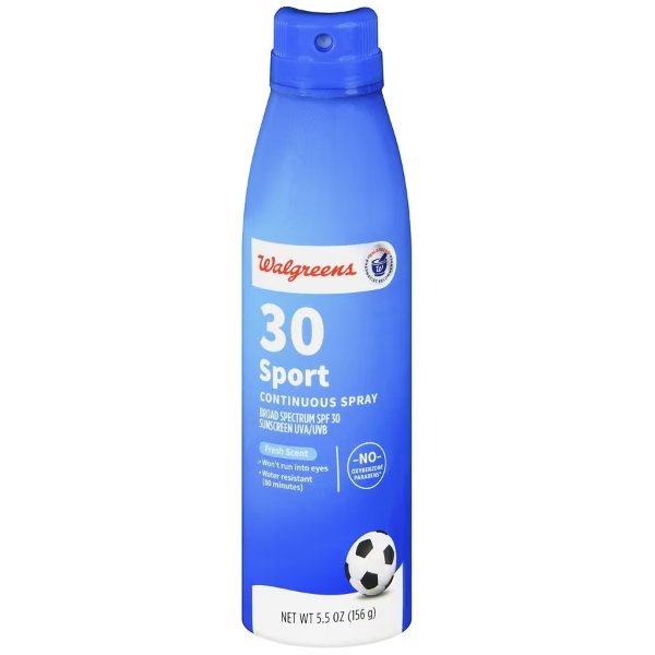 Walgreens Sport Sunscreen Continuous Spray SPF 30 Fresh