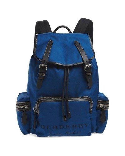 The Large Rucksack In Cotton Canvas Bright Blue