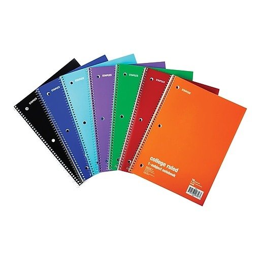 1-Subject Notebook, 8" x 10.5", 70 Sheets