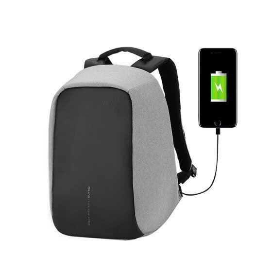 Anti-theft backpack 14inch Fashion Casual Laptop School Bag with USB Charging Port 14.8L