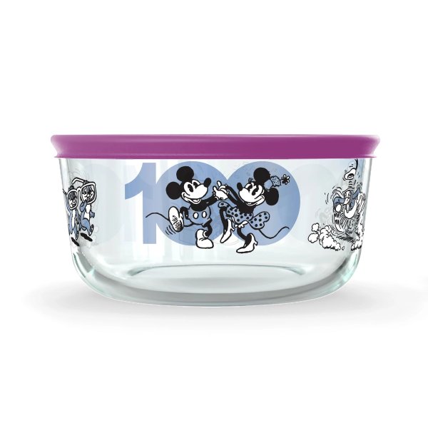 ® 4-cup Round Glass Storage, Disney Commemorative Series