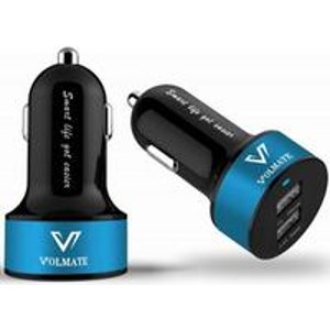 Volmate Apple Certified 3.4安/17瓦双USB汽车充电器