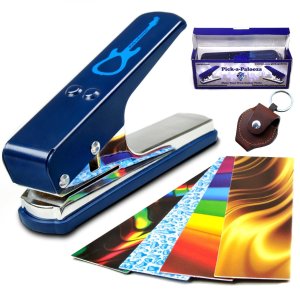 Pick-a-Palooza® DIY Guitar Pick Punch - The Premium Guitar Pick Maker and a Leather Key Chain Pick Holder 