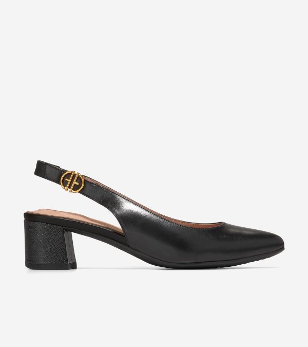 Women's The Go-To Slingback Pump 45MM in Black | Cole Haan