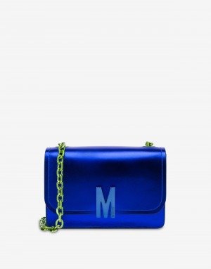 M Bag in laminated calfskin - M Bags 2021 - SS21 COLLECTION - Moods - Moschino | Moschino Official Online Shop