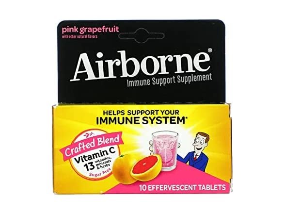Effervescent Tablets, Immune Support Supplement, Pink Grapefruit, 10 Count