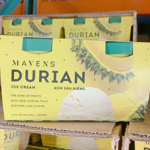 Costco Maven Durian Ice Cream 16oz 2 pints $16.99