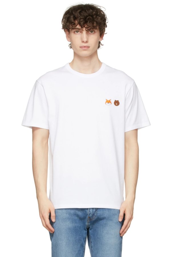 White LINE FRIENDS Edition Patch T-Shirt