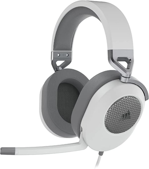 HS65 Surround Gaming Headset (Leatherette Memory Foam Ear Pads, Dolby Audio 7.1 Surround Sound On PC And Mac, SonarWorks SoundID Technology, Multi-Platform Compatibility) White