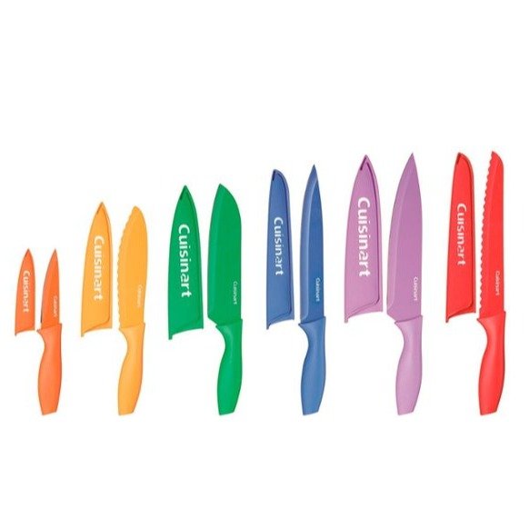 彩色刀具12件套