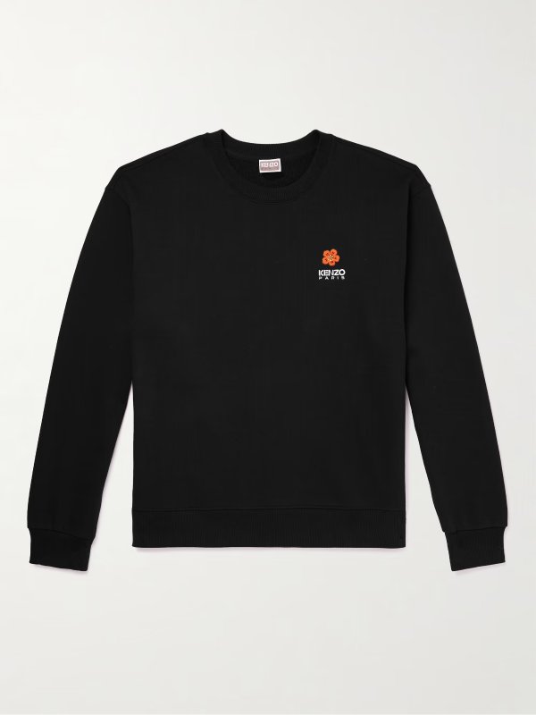 Logo-Appliqued Embroidered Cotton-Jersey Sweatshirt