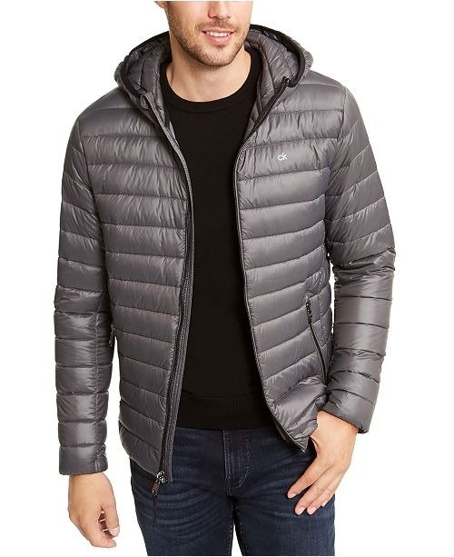 Men's Packable Down Hooded Puffer Jacket, Created for Macy's