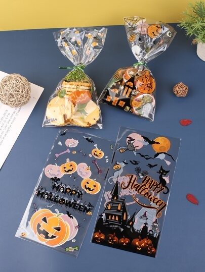 50pcs Halloween Pattern Packaging Bag