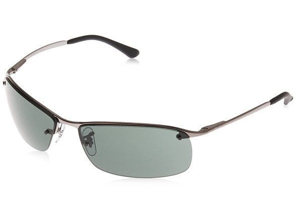 Men's Gunmetal Semi-Rimless Sport Sunglasses