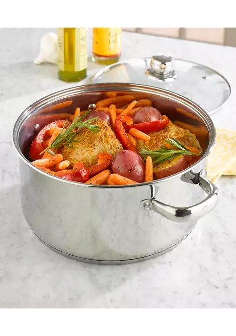 5 Quart Covered Stainless Steel Dutch Oven