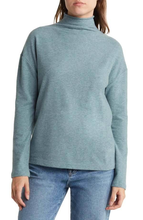 Brushed Funnel Neck Sweater