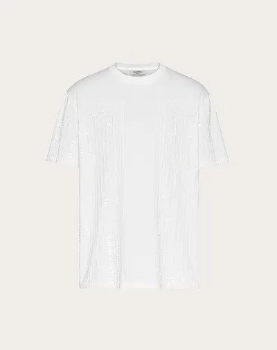 T-SHIRT WITH GEOMETRIC EMBROIDERY for Man | Valentino Online Boutique