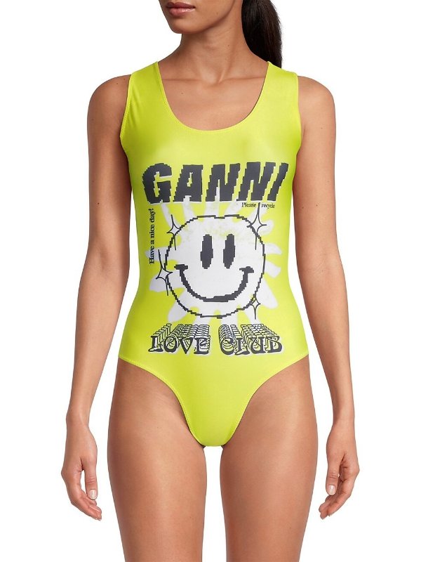 Graphic Logo One-Piece Swimsuit