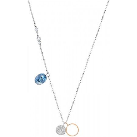 Duo Circle Multi-Color Size 15 inches Pendant Necklace