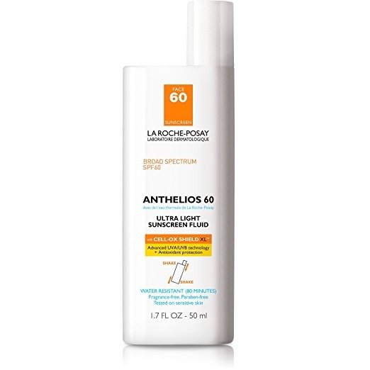 Anthelios 60 Face Sunscreen SPF 60 Ultra Light Sunscreen Fluid for Sensitive Skin, Water Resistant, 1.7 Fl. Oz.