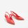 Red Pointed Slingback Kitten Heels|CHARLES & KEITH