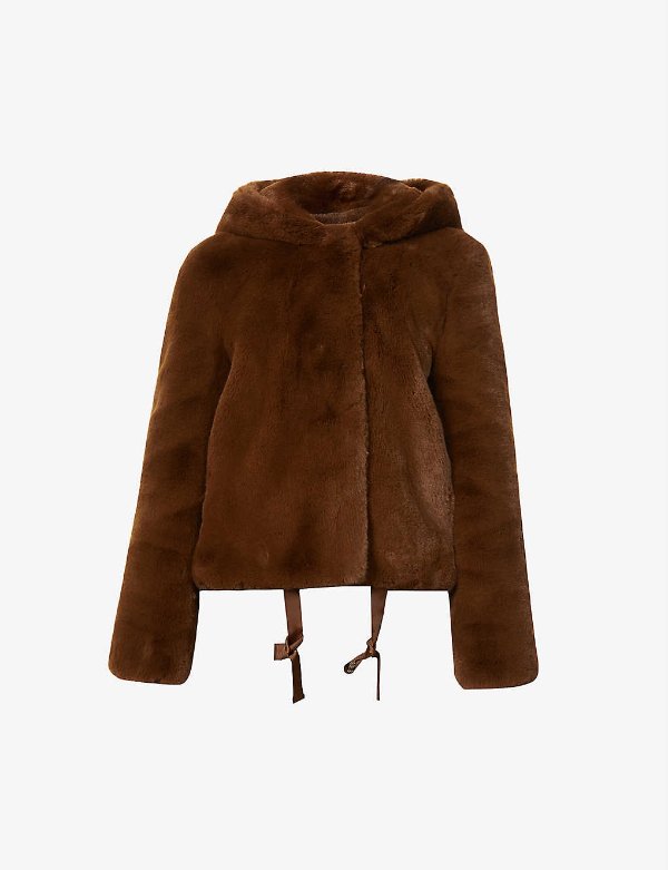 Mirage hooded faux-fur jacket
