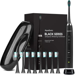 AquaSonic Black系列无线充电电动牙刷 4.6颗星好评