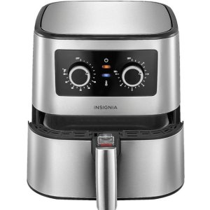 Insignia™ - 5-qt. Analog Air Fryer - Stainless Steel